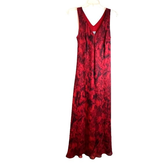 Rabbit Rabbit Rabbit Lined Red & Black Sleeveless V-Neck Formal Maxi Dress, 6M - Picture 11 of 11
